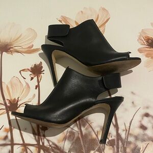 Charles By Charles David Black Open-Toe Heels